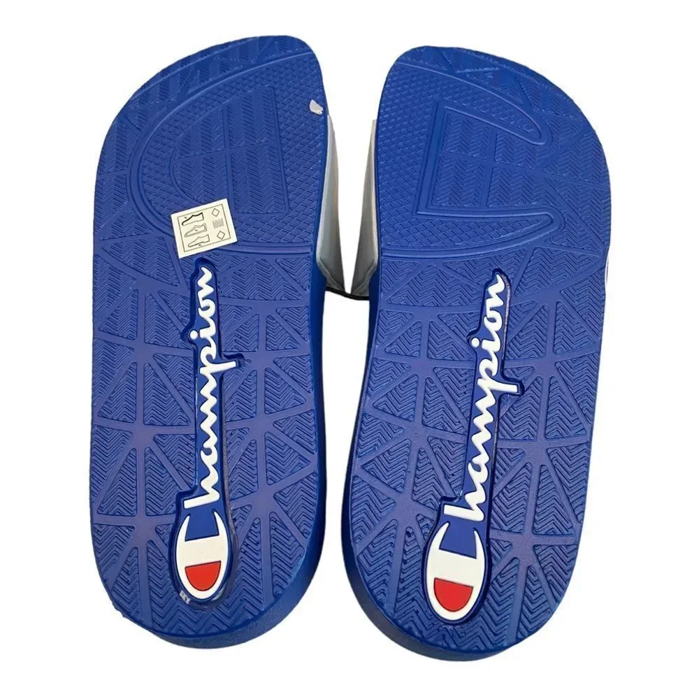 NEW Champion Men's IPO CHI Chicago Grey Blue Slide Sandals